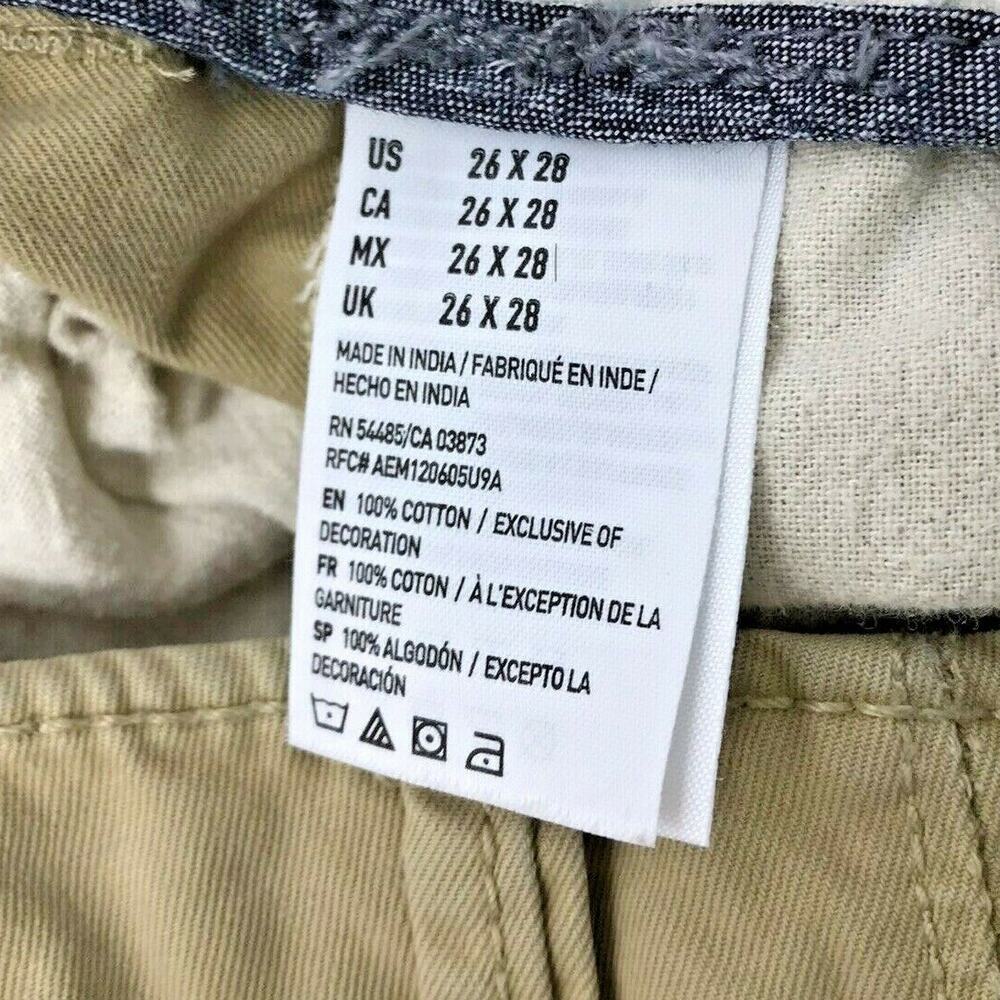 American Eagle Khaki Pants Mens‎  26 x 27 Tan Original Straight Uniform School - Picture 4 of 11
